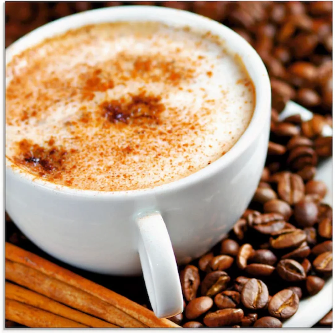 Artland Glasbild »Cappuccino - Kaffee«, Getränke, (1 St.) günstig online kaufen