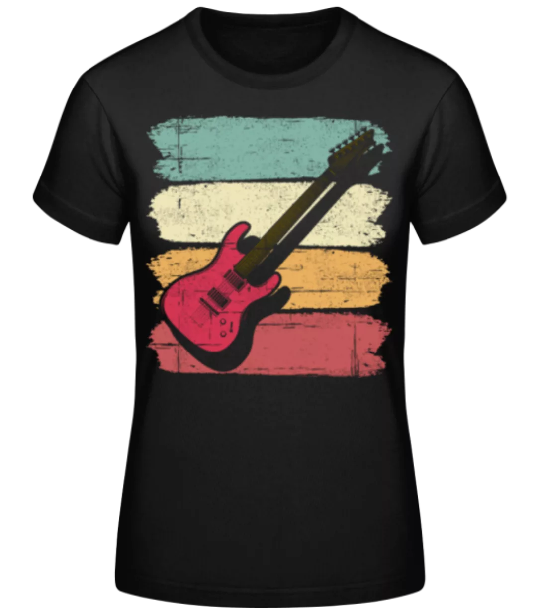 Retro Gitarre · Frauen Basic T-Shirt günstig online kaufen