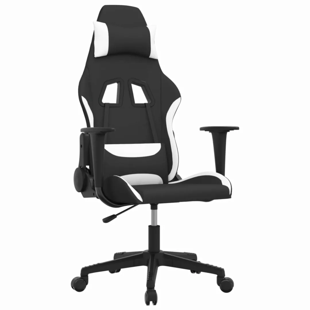Vidaxl Gaming-stuhl Schwarz Und Weiß Stoff günstig online kaufen