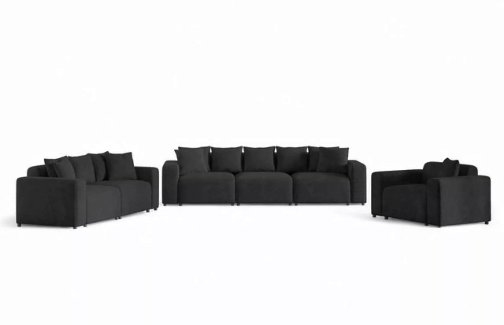 Fun Möbel Polstergarnitur Sofa-Set Designersofa MEGAN 3-2-1 Sofagarnitur in günstig online kaufen