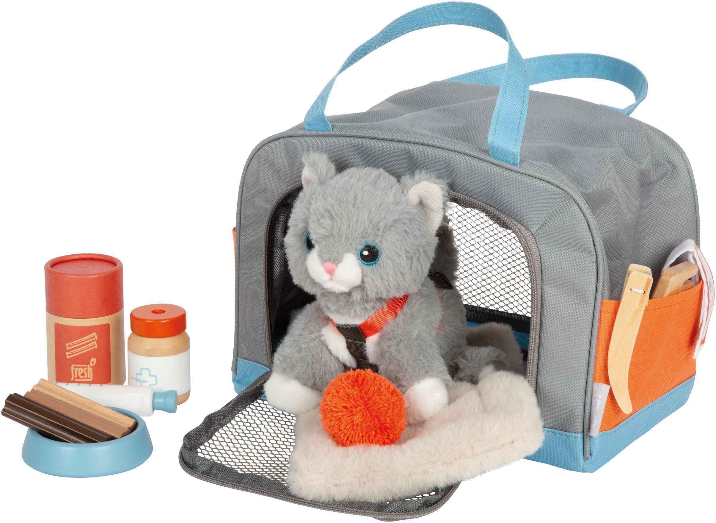 Small Foot Plüschfigur Katze mit Tasche günstig online kaufen