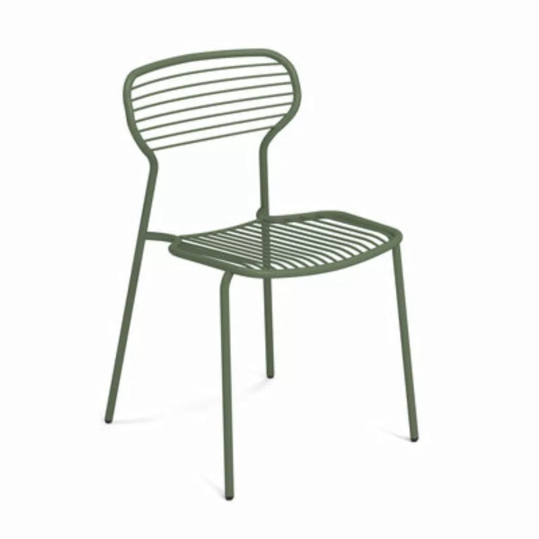 Stapelbarer Stuhl Apero metall grün / Stahl - Emu - Grün günstig online kaufen