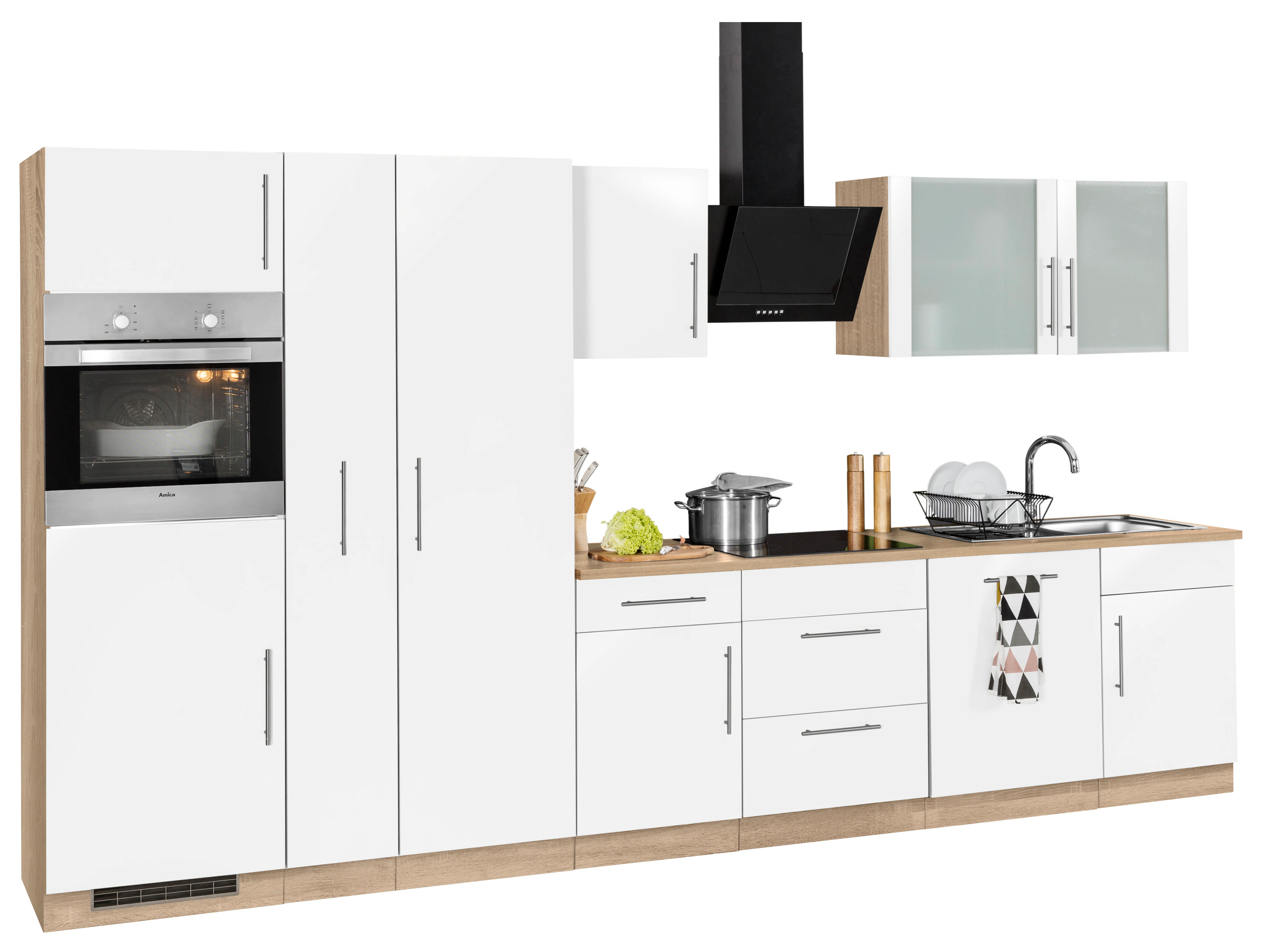 wiho Küchen Küchenzeile "Cali", mit E-Geräten, Breite 360 cm günstig online kaufen