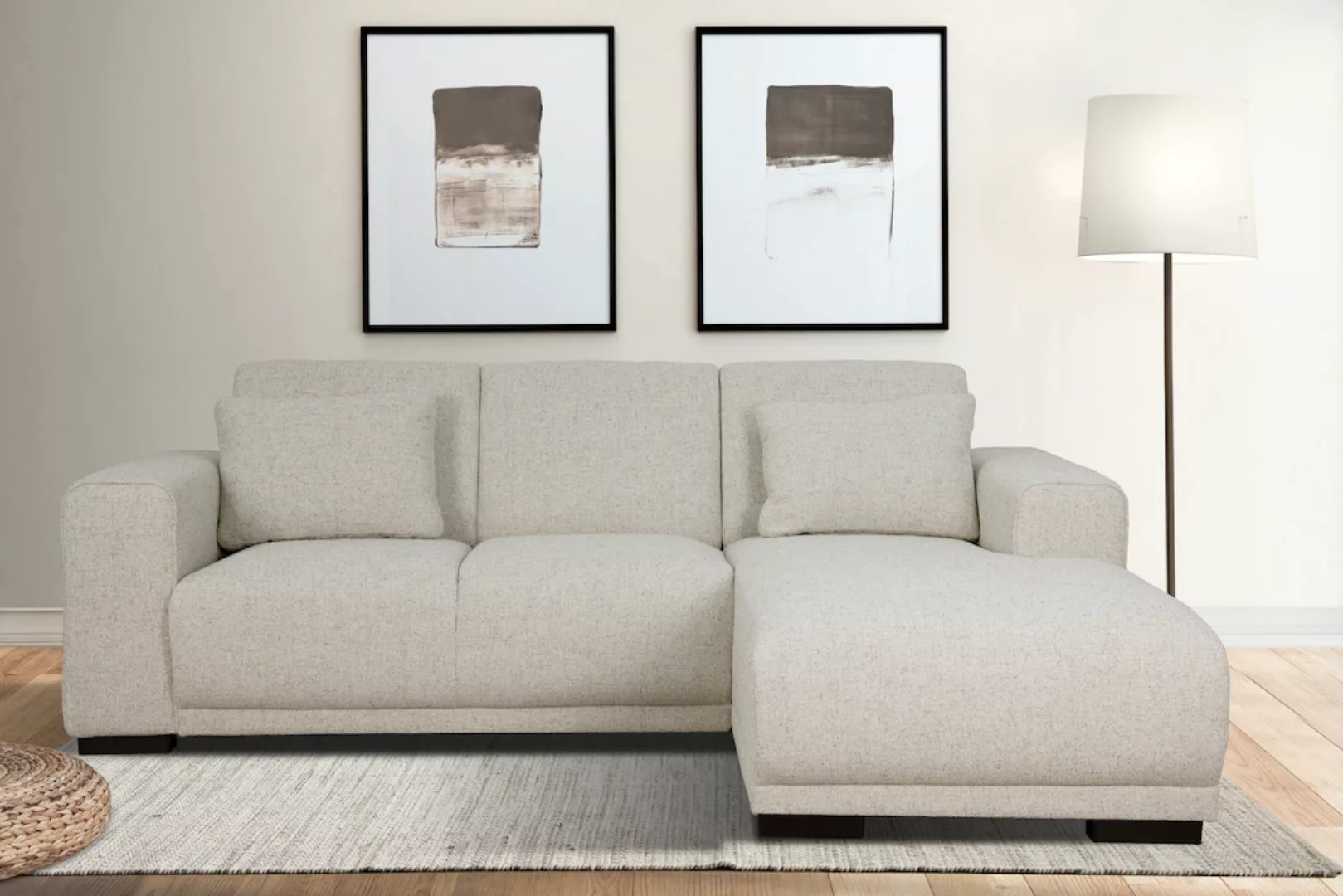 Home affaire Ecksofa "Bornholm incl. 2 Kissen, Stellmaße 234x162 cm L-Form" günstig online kaufen