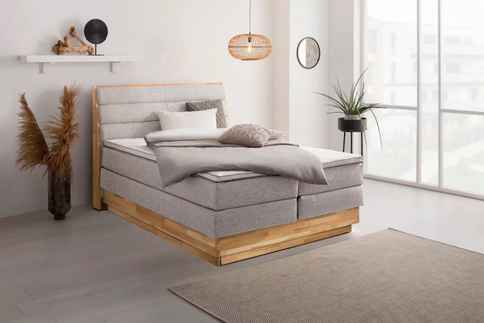 OTTO products Boxspringbett "Jenna", ohne LED-Beleuchtung, mit zertifiziert günstig online kaufen