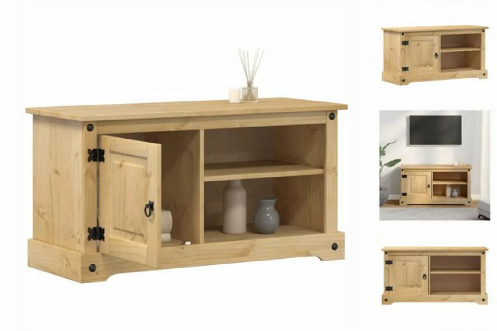 vidaXL TV-Schrank TV-Schrank Corona 100x37x52 cm Massivholz Kiefer günstig online kaufen