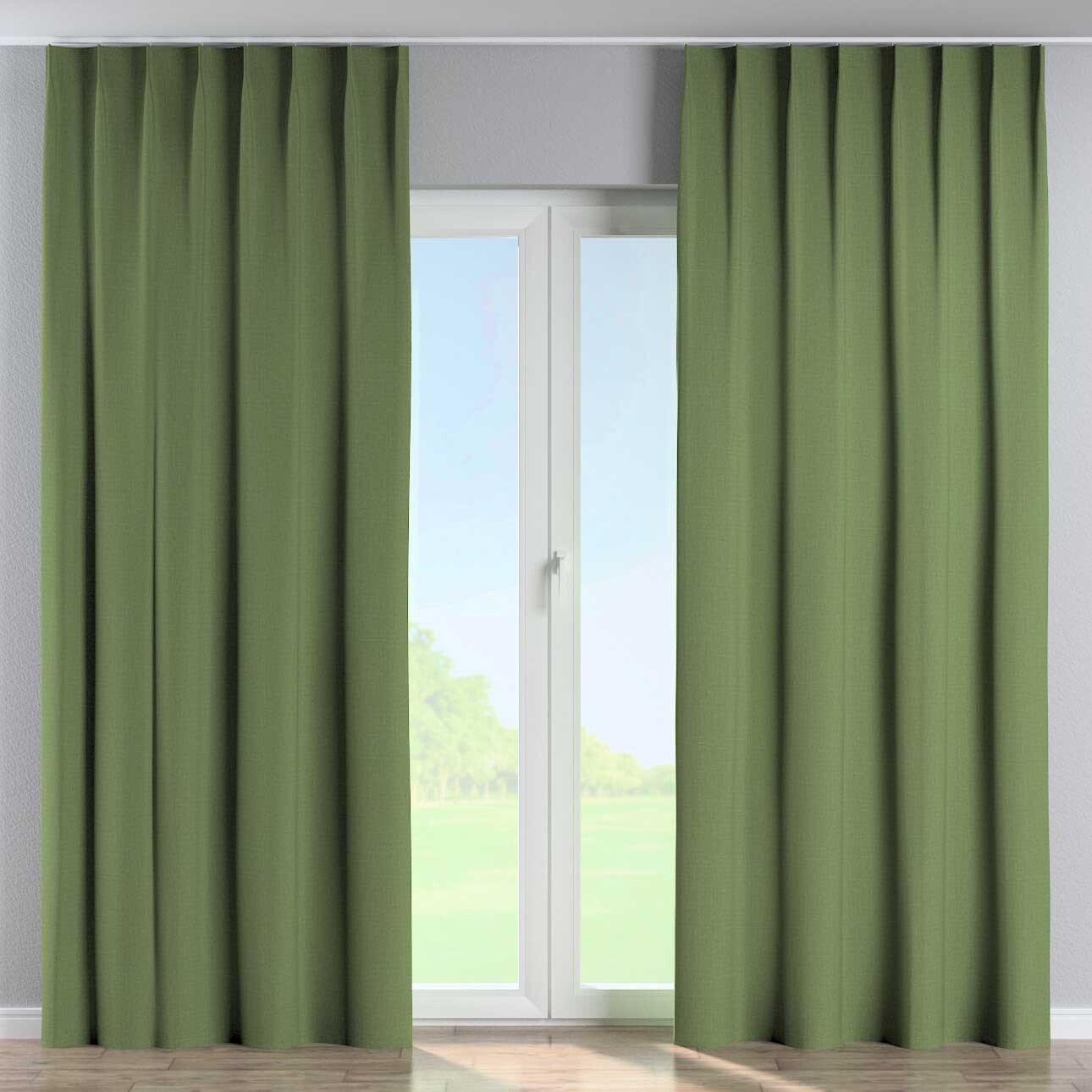 Vorhang mit flämischen 1-er Falten, grün, Blackout 300 cm (269-15) günstig online kaufen