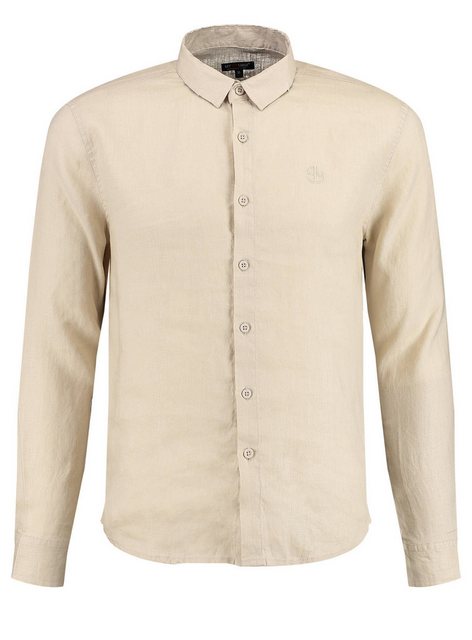 Key Largo Langarmhemd Herren Leinenhemd MSH LUIS 1/1 SOLID Langarm (1-tlg) günstig online kaufen