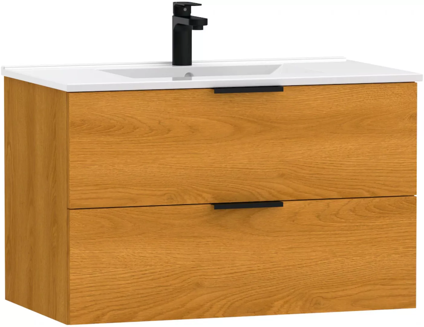 welltime Waschtisch "Athen Badschrank Badezimmer WC Unterschrank mit Becken günstig online kaufen