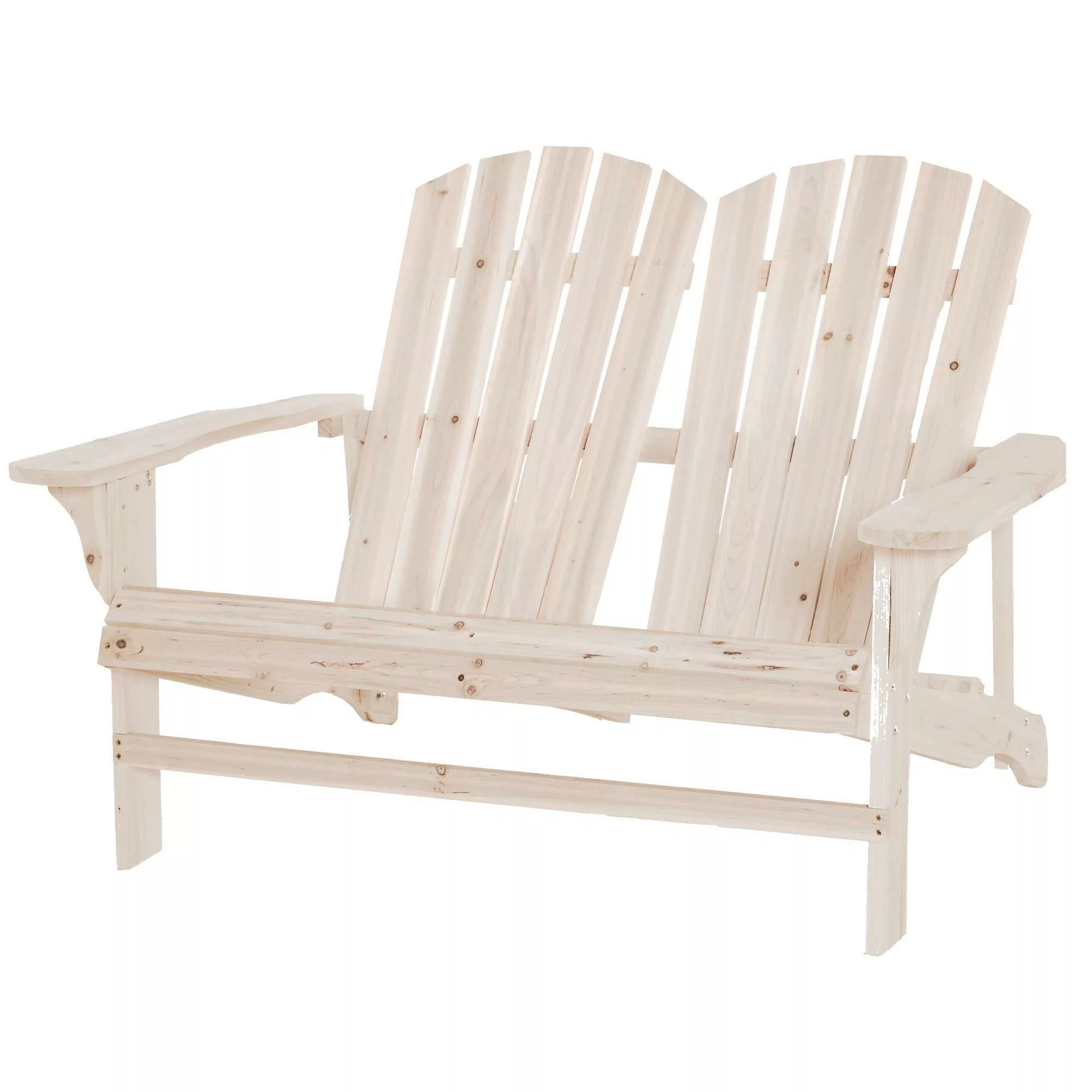 Outsunny Adirondack Gartenbank für 2 Personen mit Sitz- und Rückenlehne aus günstig online kaufen