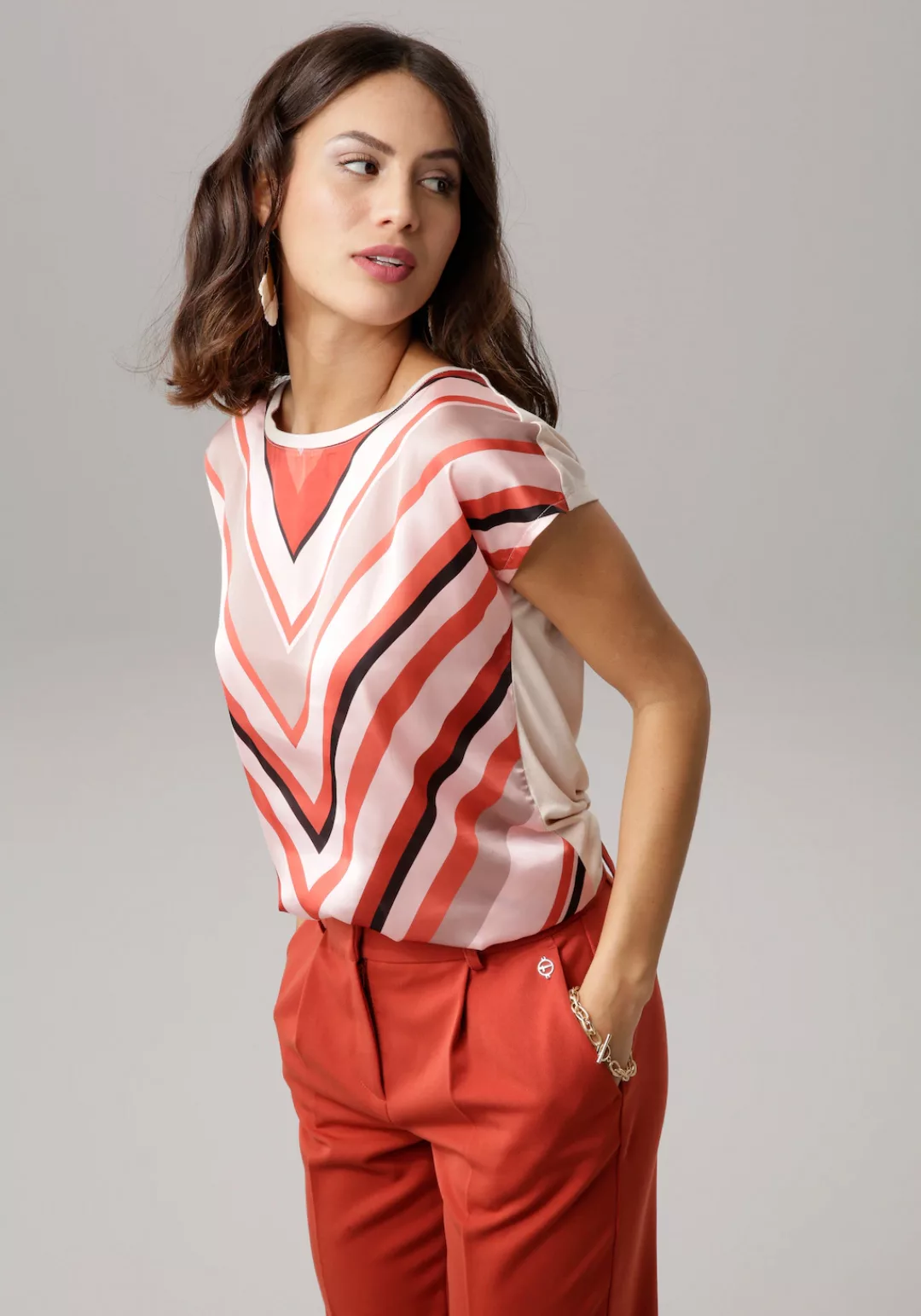 Laura Scott Shirtbluse, aus glänzendem Satin günstig online kaufen