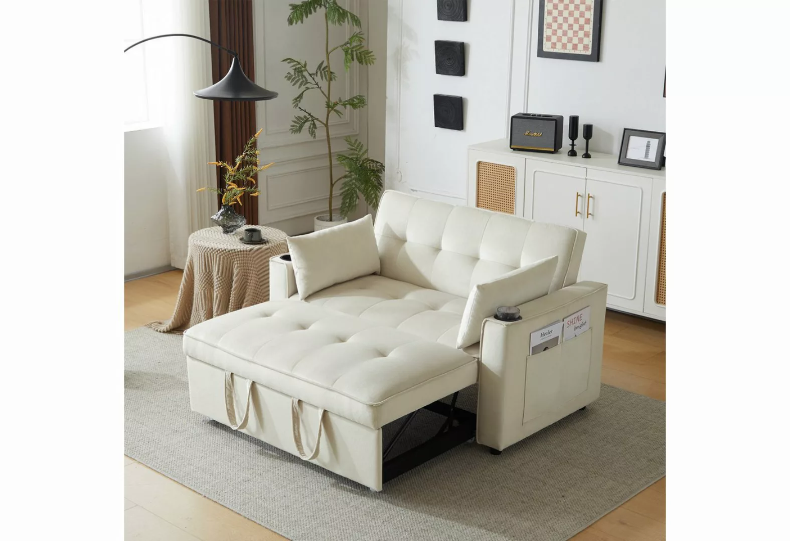 Merax Schlafsofa, mit 3-in-1 Bettfunktion, Loungesessel mit Schlaffunktion, günstig online kaufen