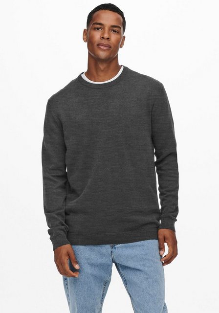 ONLY & SONS Rundhalspullover "ONSALEX 12 SOLID CREW NECK KNIT" günstig online kaufen