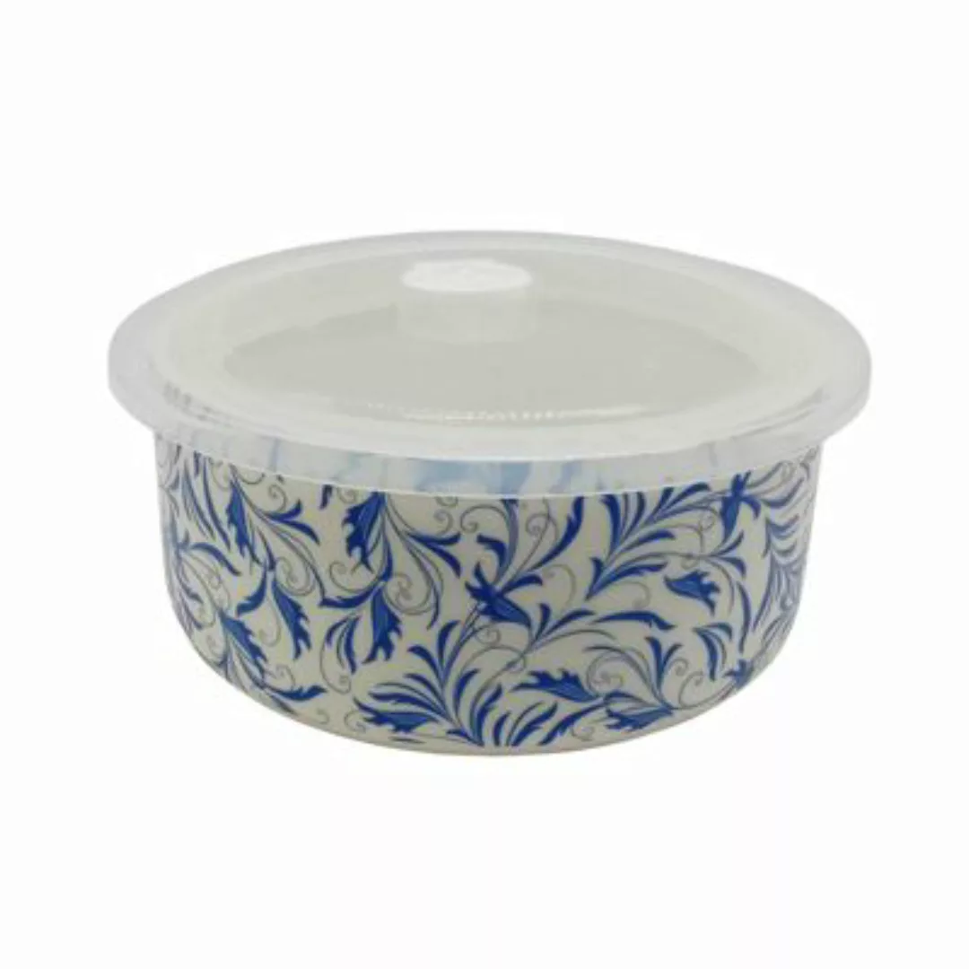 Neuetischkultur Schüssel rund 0,9 Liter Keramik gemustert hellblau/weiß günstig online kaufen
