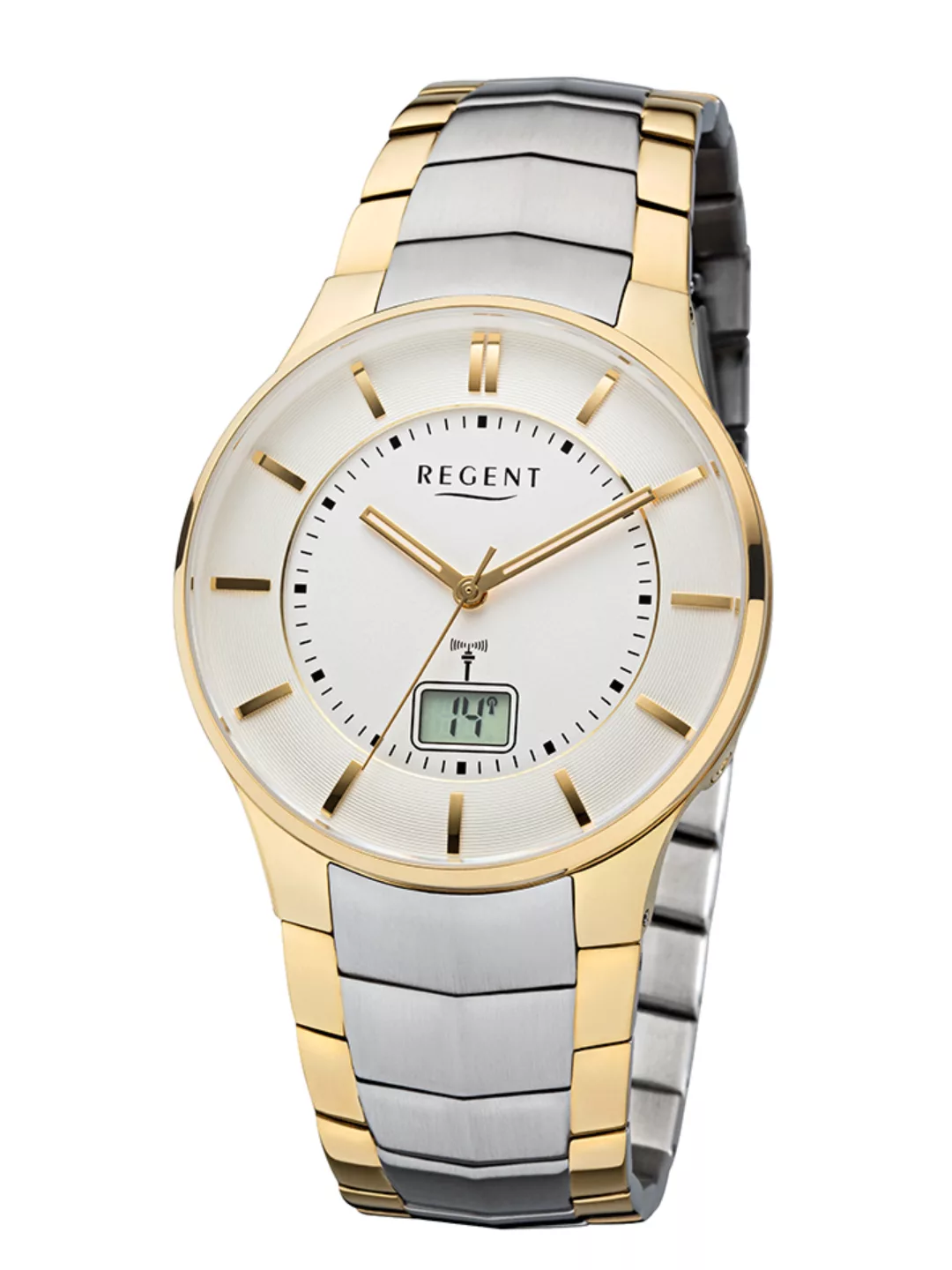 Regent Armbanduhr mit Metallarmband FR-213 Herrenfunkuhr günstig online kaufen