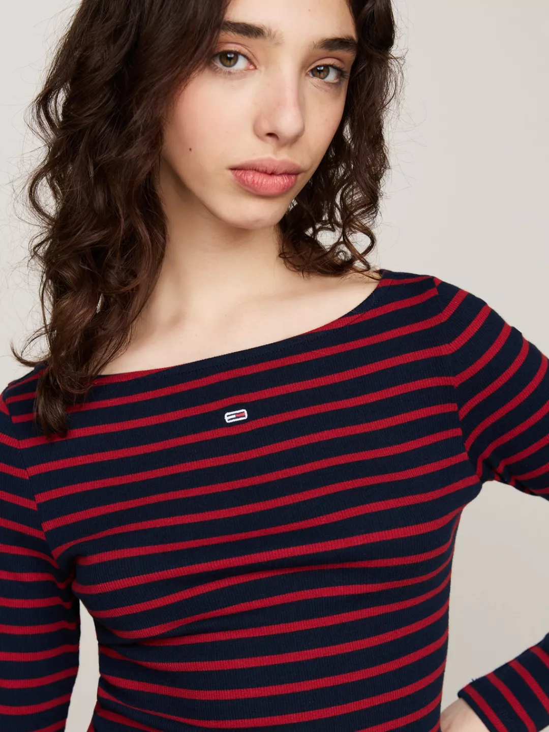 Tommy Jeans Langarmshirt TJW BRETON STRIPE LS im Streifendesign günstig online kaufen