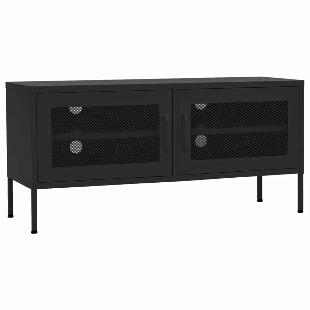Tv-schrank Schwarz 105x35x50 Cm Stahl günstig online kaufen