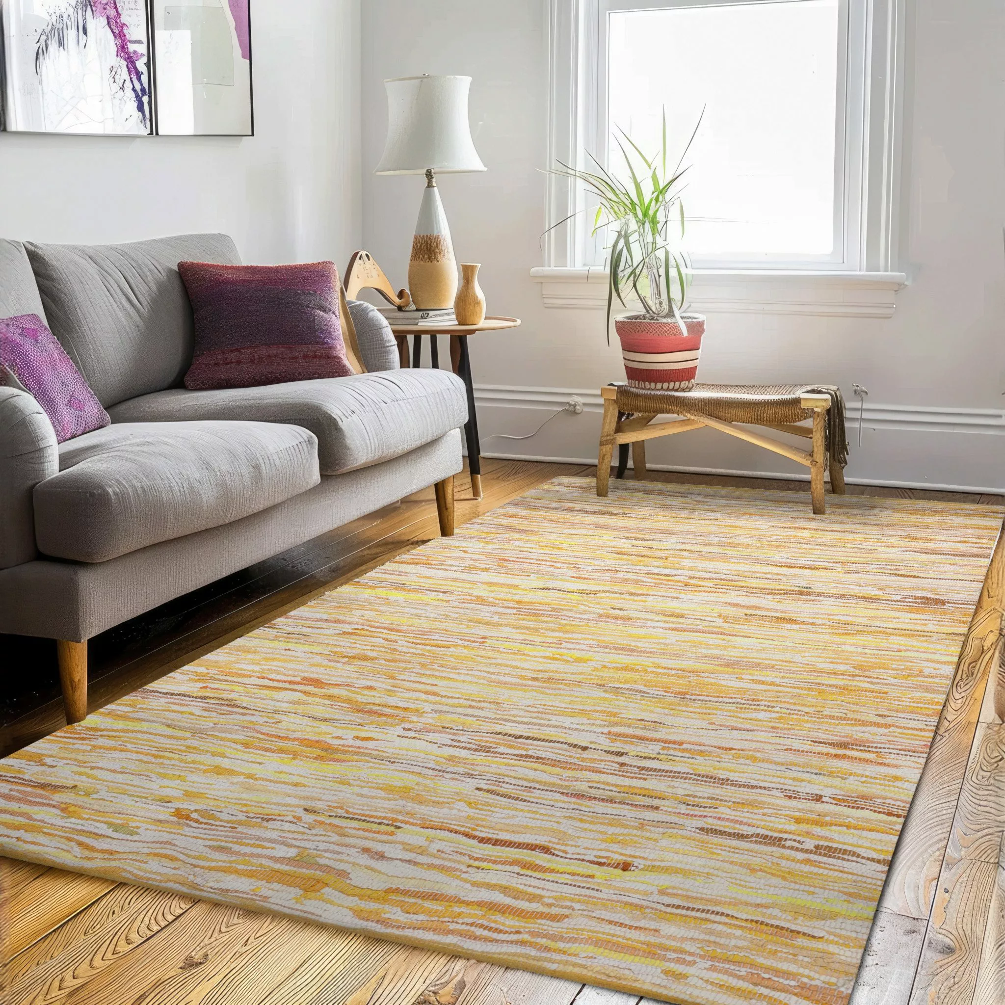 Wohnando Teppich MY-RUG Rajesh, Chindi-Teppich 110x60cm, günstig online kaufen