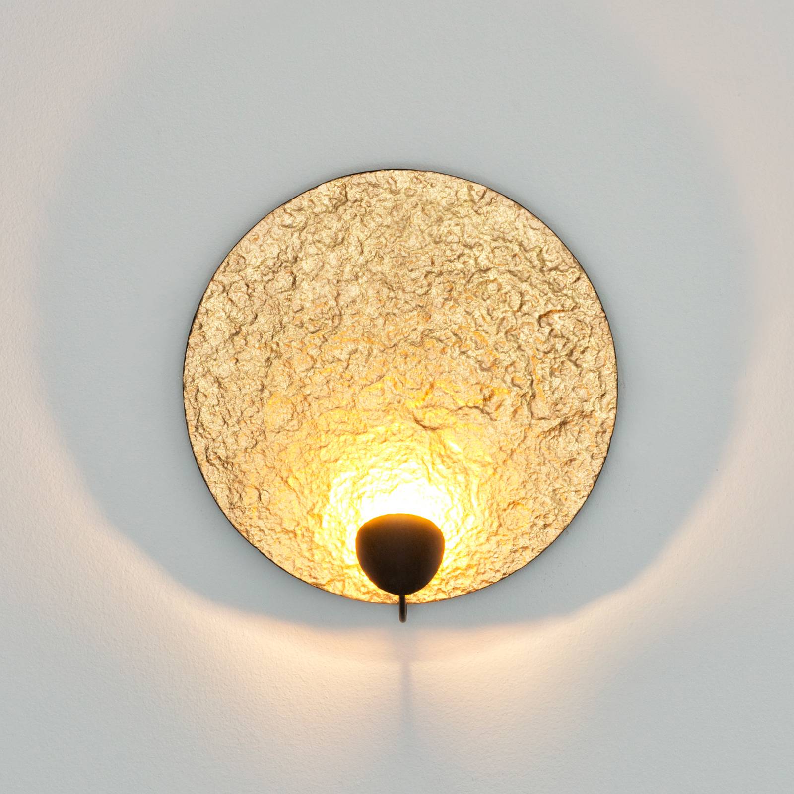 LED-Wandleuchte Traversa, gold glänzend, Ø 35 cm günstig online kaufen
