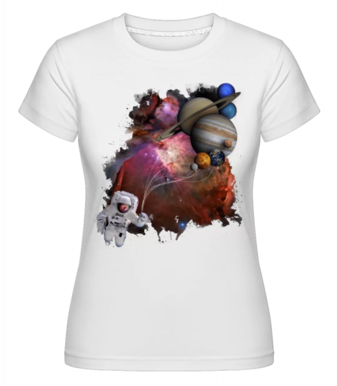 Astronaut Mit Planeten · Shirtinator Frauen T-Shirt günstig online kaufen
