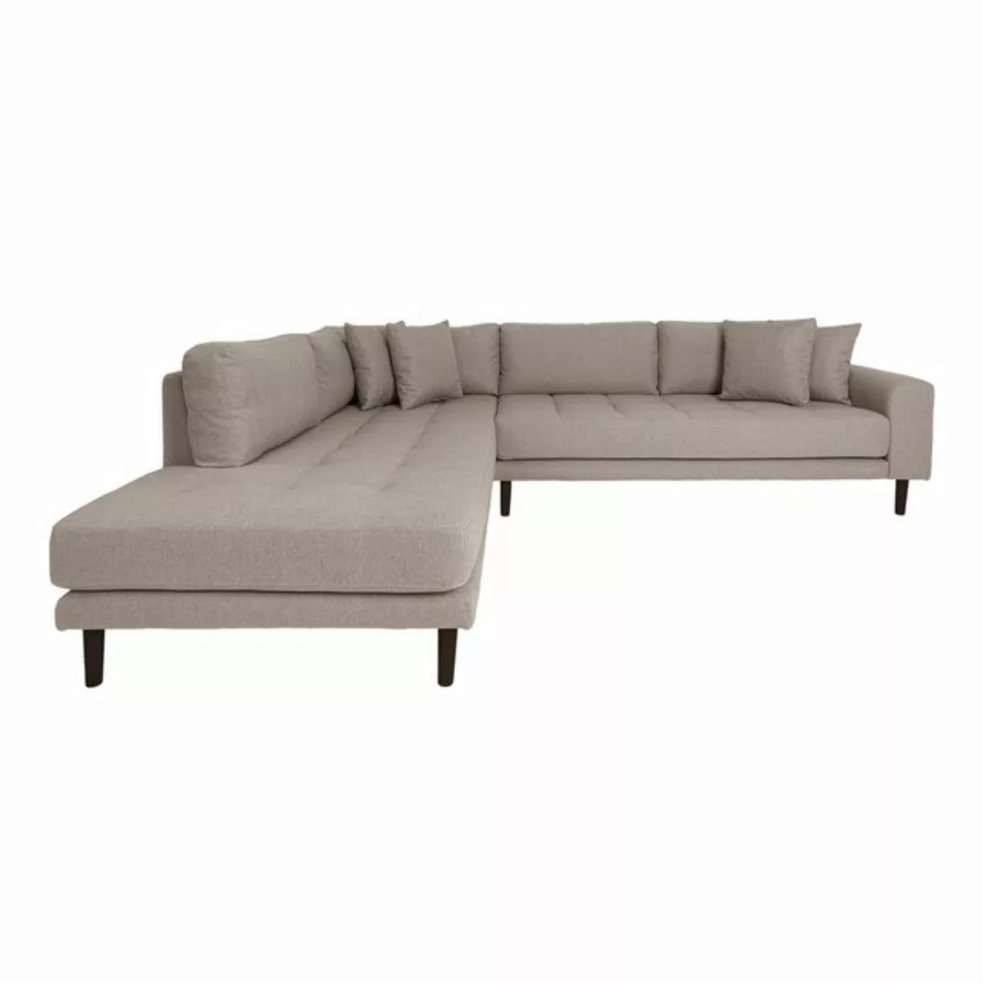 House Nordic Ecksofa in Stein, Stoff - 257x76x220cm (BxHxT) günstig online kaufen