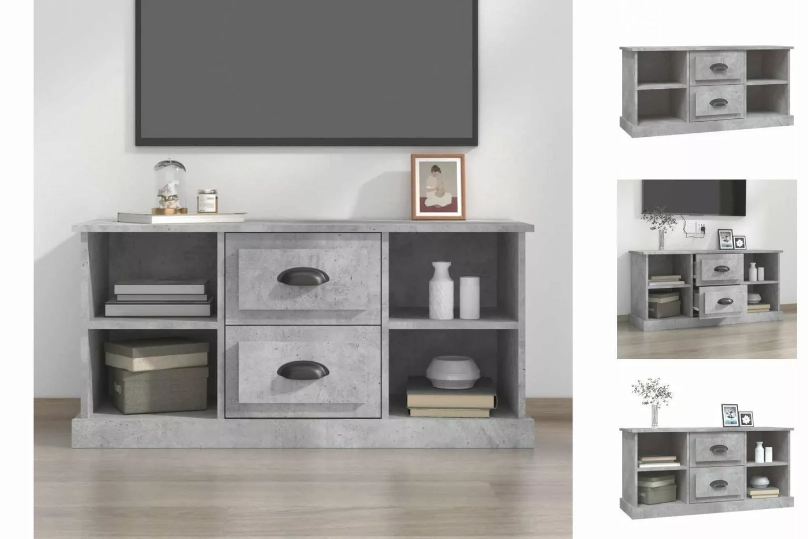 vidaXL TV-Schrank TV-Schrank Betongrau 99,5x35,5x48 cm Spanplatte günstig online kaufen