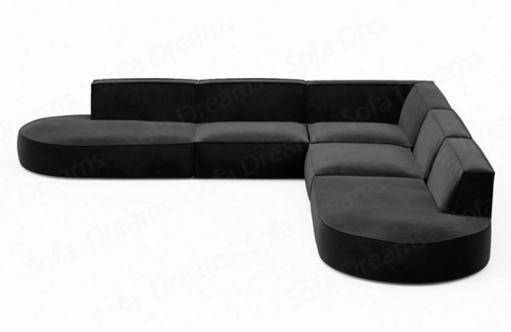 Sofa Dreams Ecksofa Polster Eck Stoffsofa Samtstoff Ecksofa Couch Alegranza günstig online kaufen