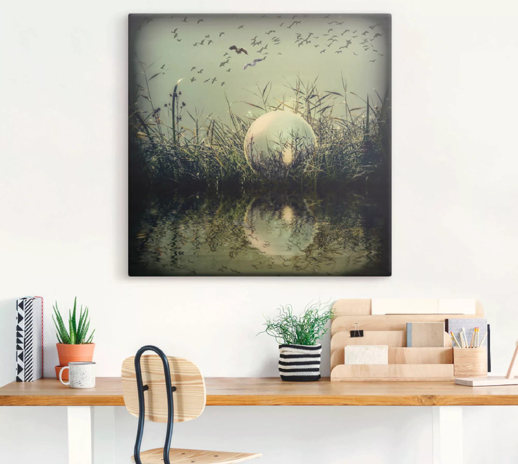 Artland Wandbild »In der Glaskugel - Mystische Au«, Landschaften, (1 St.), günstig online kaufen