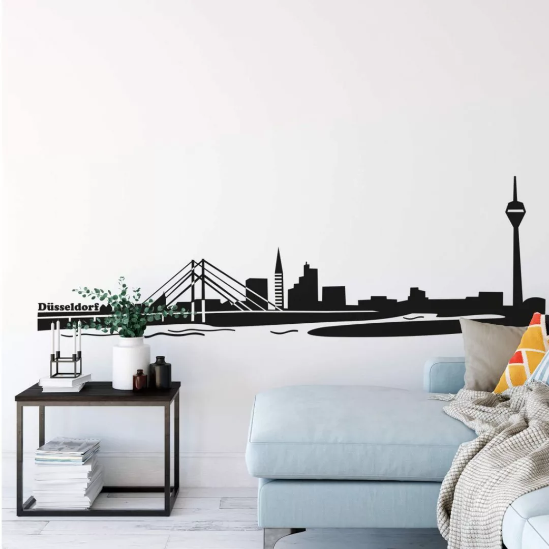 Wall-Art Wandtattoo "XXL Stadt Skyline Düsseldorf 80cm", (1 St.), selbstkle günstig online kaufen