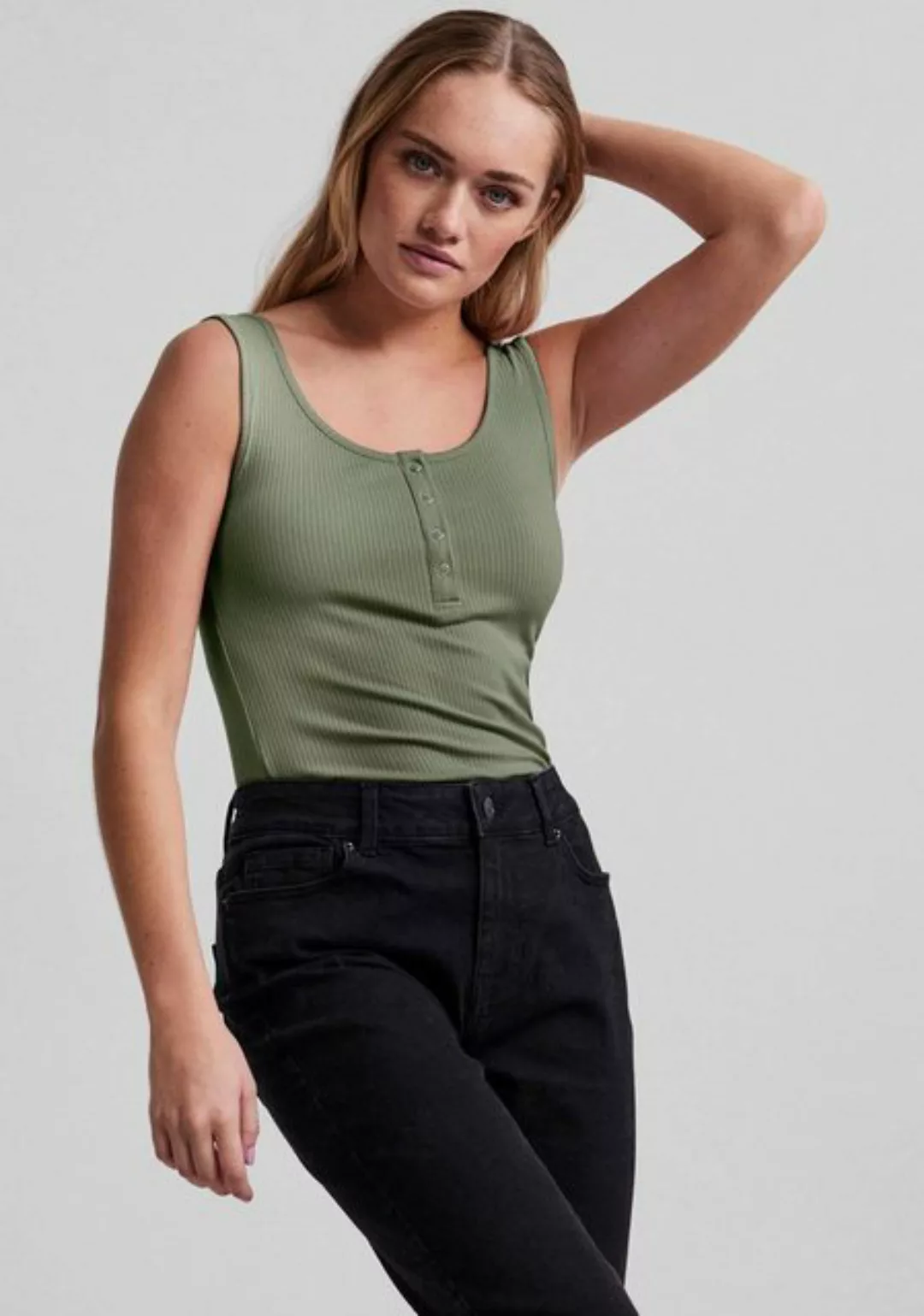 Pieces Kitte Ärmelloses T-shirt XL Deep Lichen Green günstig online kaufen