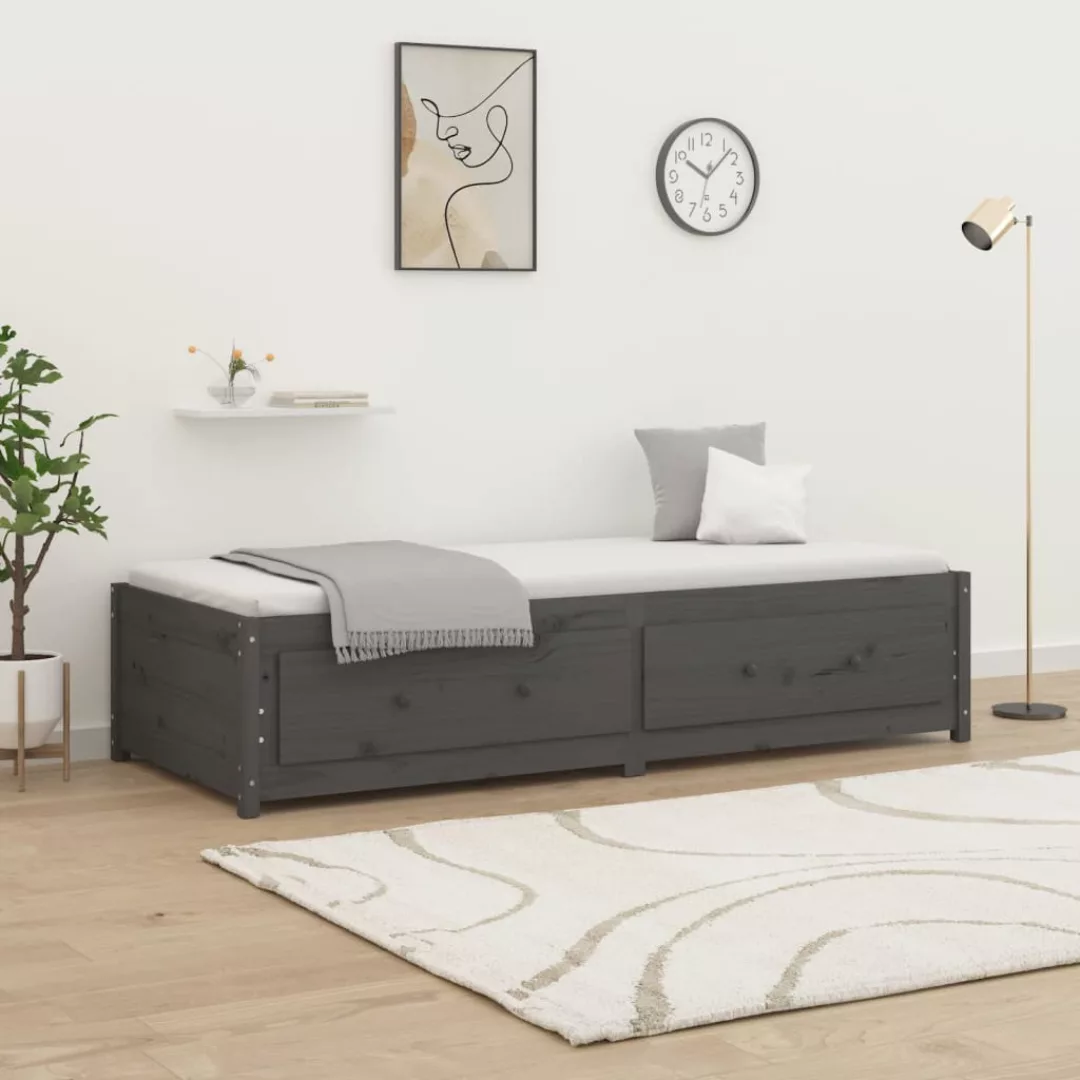 Vidaxl Tagesbett Grau 90x190 Cm 3ft Single Massivholz Kiefer günstig online kaufen