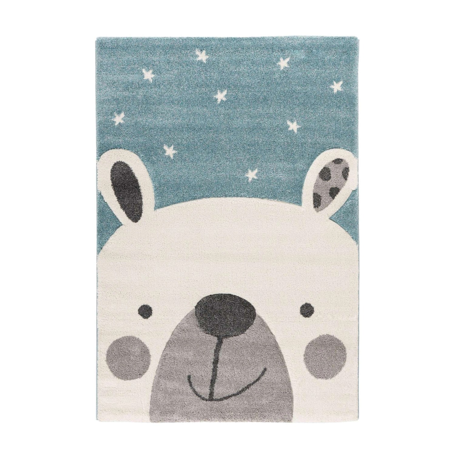 MeGusta Kurzflor Teppich Kinder Jugend Blau 3DEffekt 80 x 150 cm günstig online kaufen