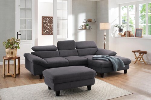 Home affaire Ecksofa »Pilot L-Form«, mit Kopfteilverstellung, wahlweise mit günstig online kaufen
