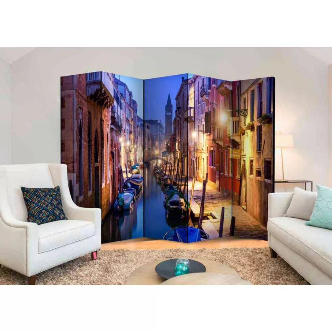 Spanischer Raumteiler mit Venedig bei Nacht 225 cm breit günstig online kaufen