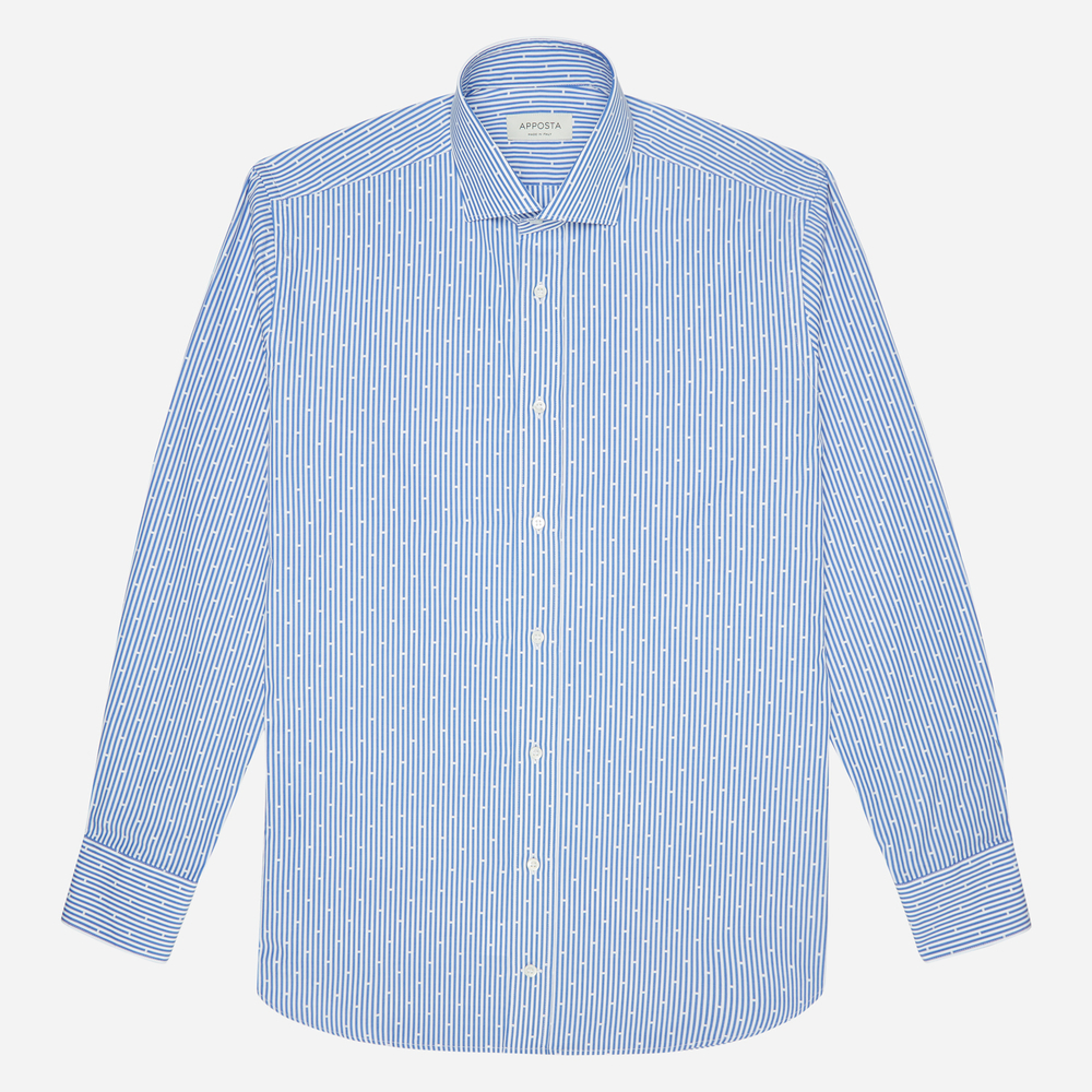 Hemd  streifen  hellblau 100% reine baumwolle popeline, kragenform  moderni günstig online kaufen