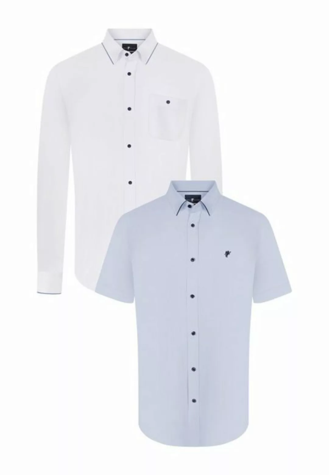 DENIM CULTURE Langarmhemd UGO (2-tlg) günstig online kaufen