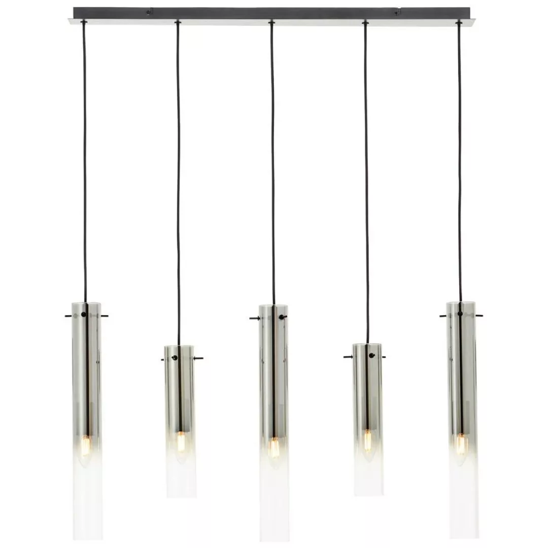 Brilliant Pendelleuchte »Glasini«, 5 flammig-flammig, mit Rauchglas, 199 cm günstig online kaufen