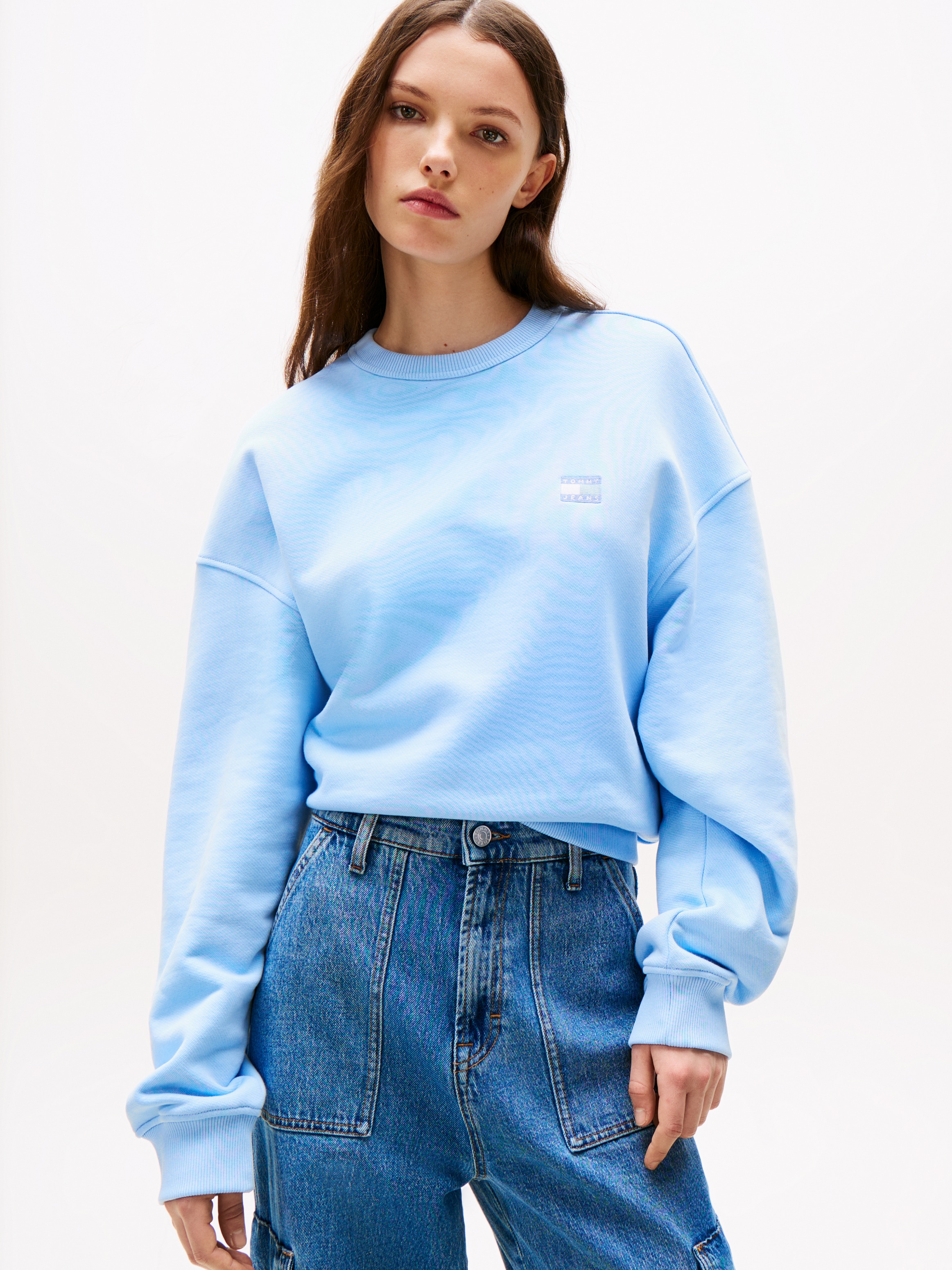 Tommy Jeans Sweatshirt "TJW BXY BADGE CREW", mit Logo-Badge günstig online kaufen