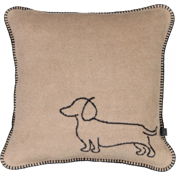 Cawö Kissenhüllen WE LOVE DOGS Companion 62480 - Farbe: schwarz/beige - 93 günstig online kaufen