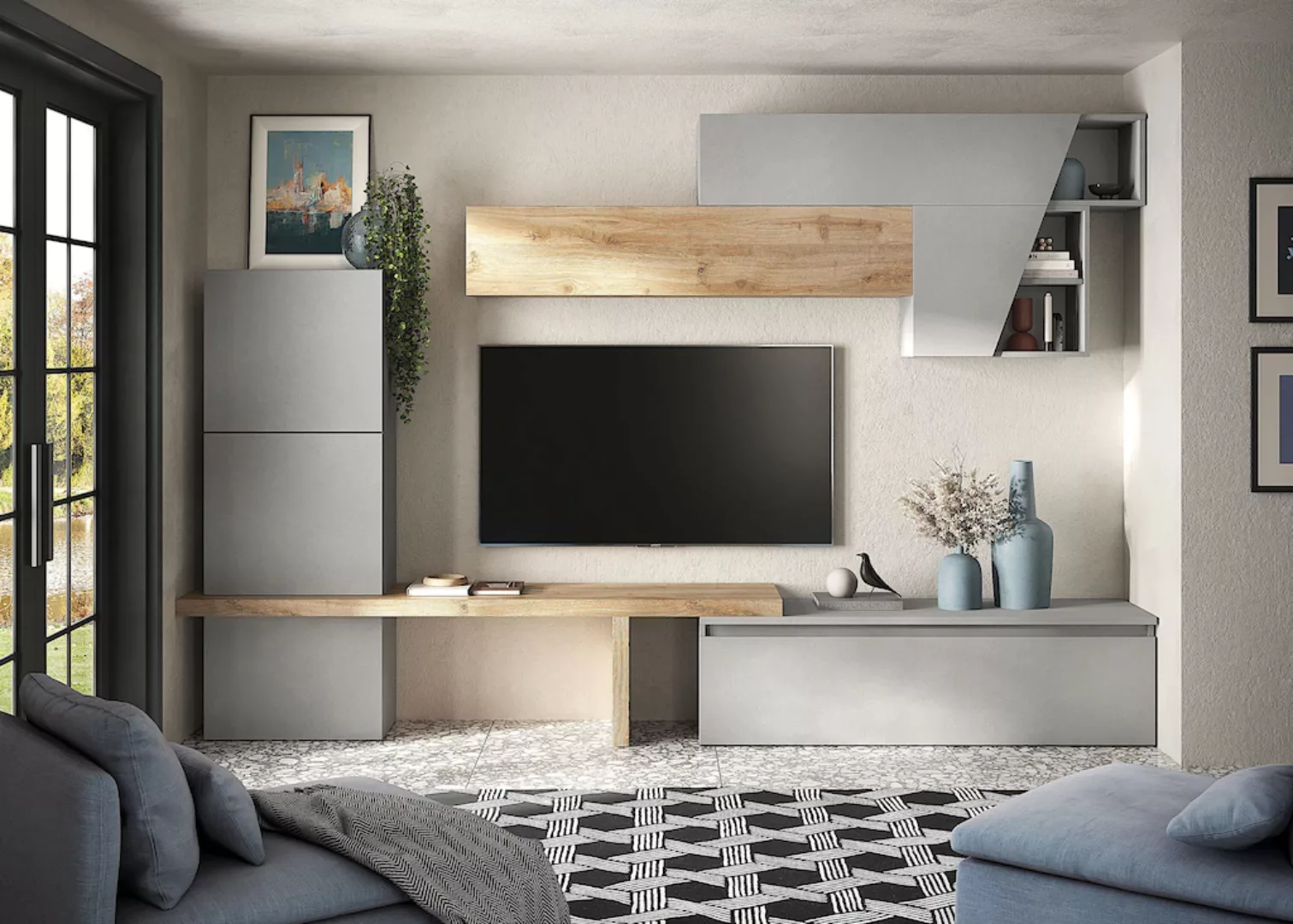 INOSIGN Wohnwand "INFINITY, 8tlg. Breite 305 cm, moderne Mediawand (Lowboar günstig online kaufen