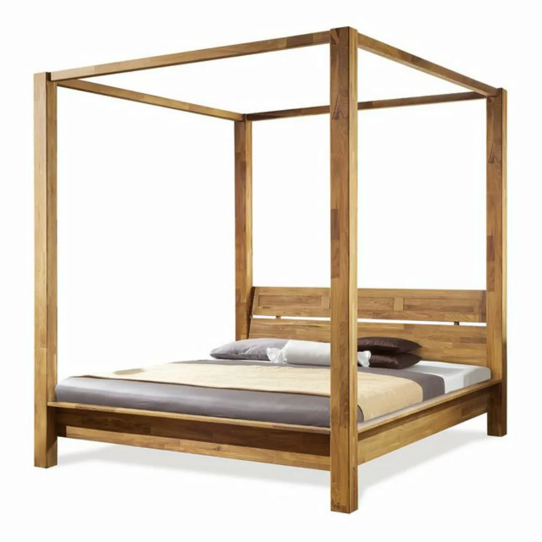 Main Möbel Himmelbett Bett 140x200cm 'Heaven' Wildeiche massiv günstig online kaufen