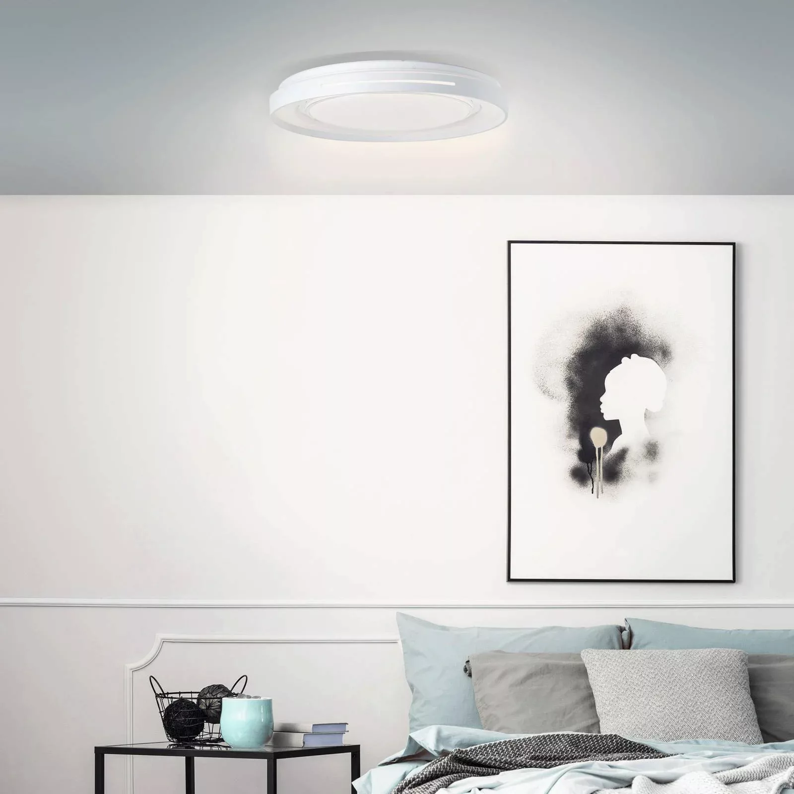 Brilliant LED-Wand- und Deckenleuchte Barty 48 cm Weiß-Chrom günstig online kaufen