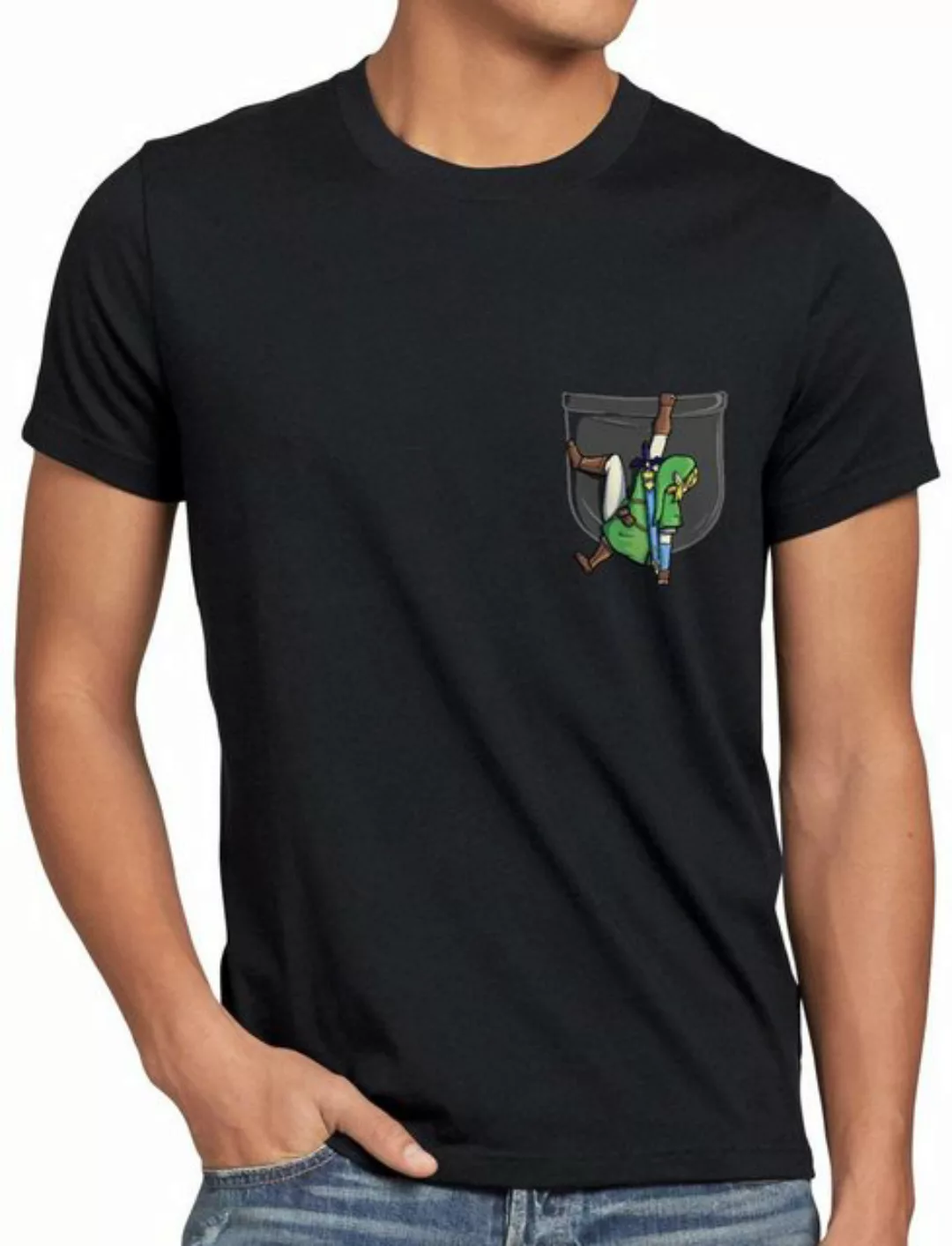 style3 Print-Shirt Herren T-Shirt Pocket Link hyrule gamer hemdtasche günstig online kaufen