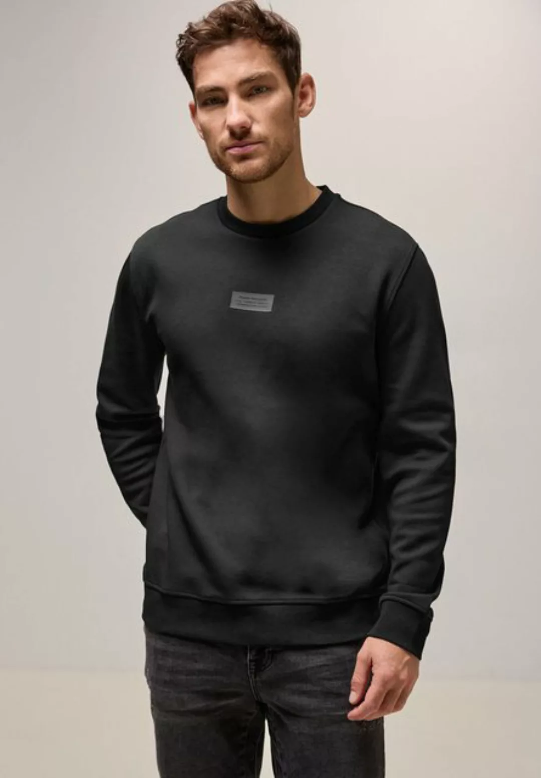 STREET ONE MEN Sweatshirt, mit Rundhalsausschnitt günstig online kaufen