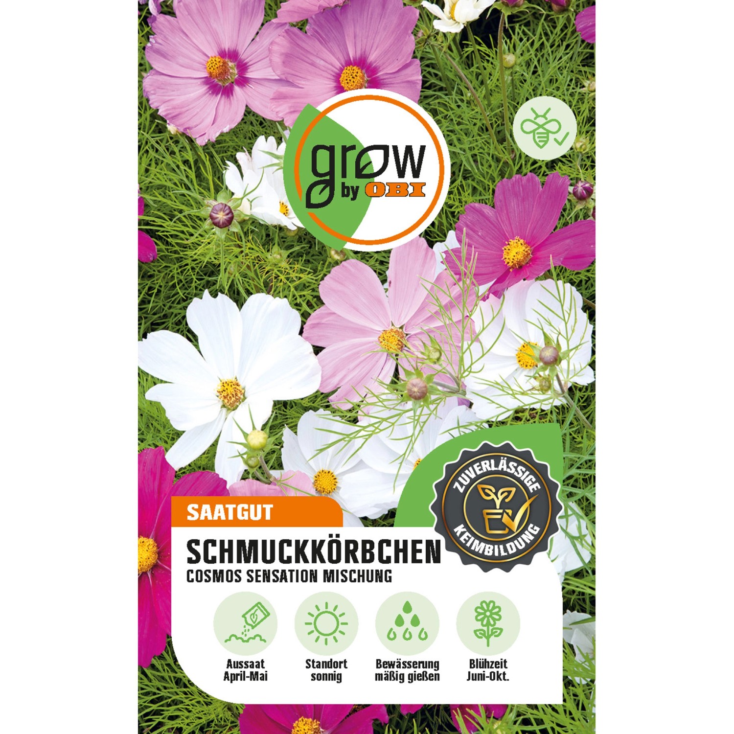 GROW by OBI Schmuckkörbchen Cosmos Sensation Mehrfarbig Höhe ca. 120 cm günstig online kaufen