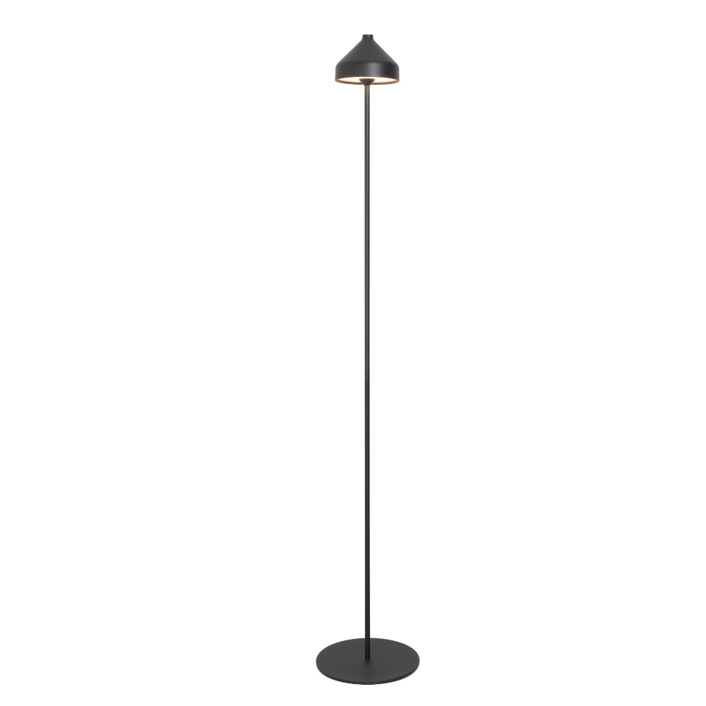 LED Akku Stehleuchte Amelie in Schwarz-matt 3W 130lm IP65 günstig online kaufen