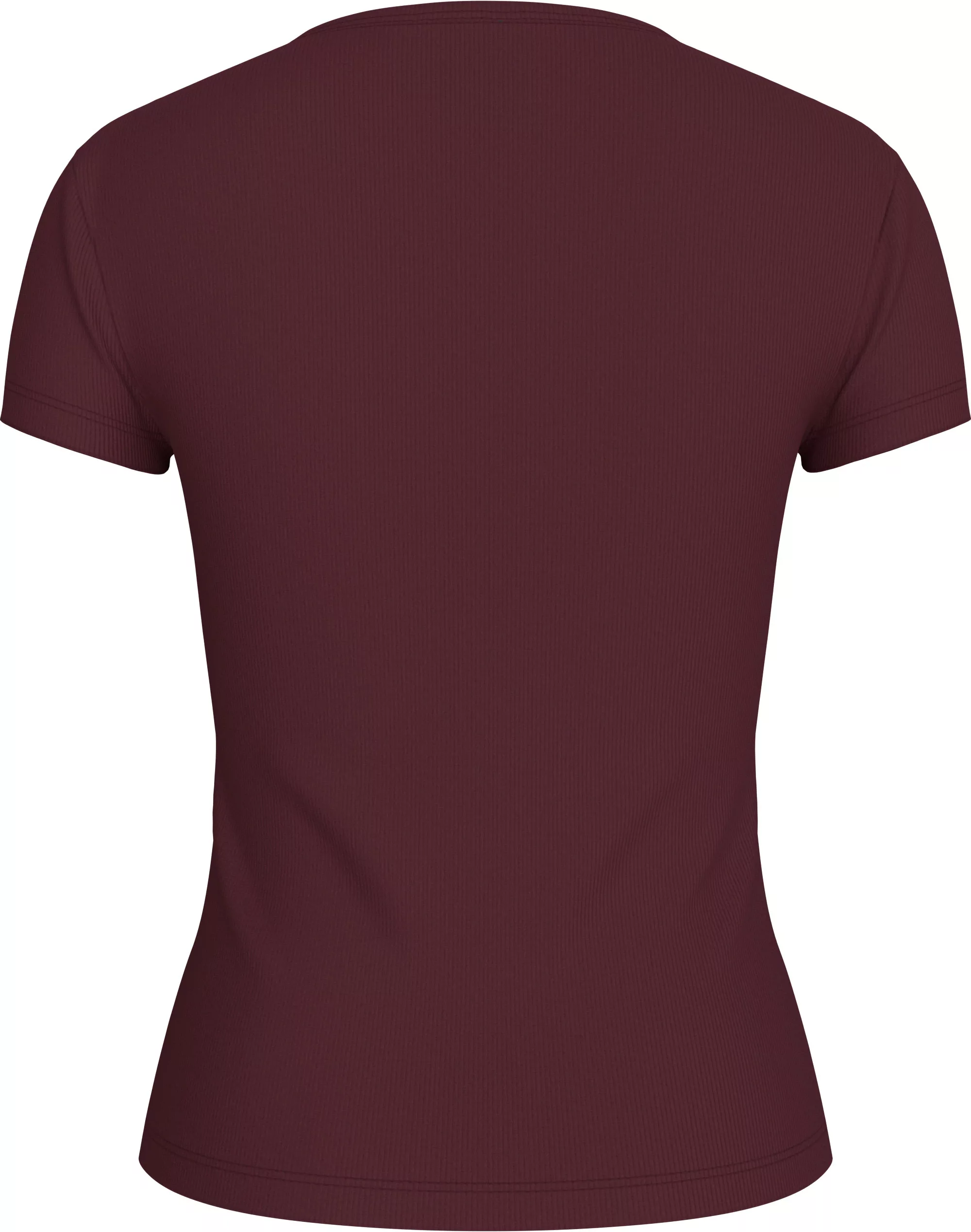Tommy Jeans T-Shirt Slim Essential Rib Shirt, Rippshirt Rundhalsshirt in Ri günstig online kaufen