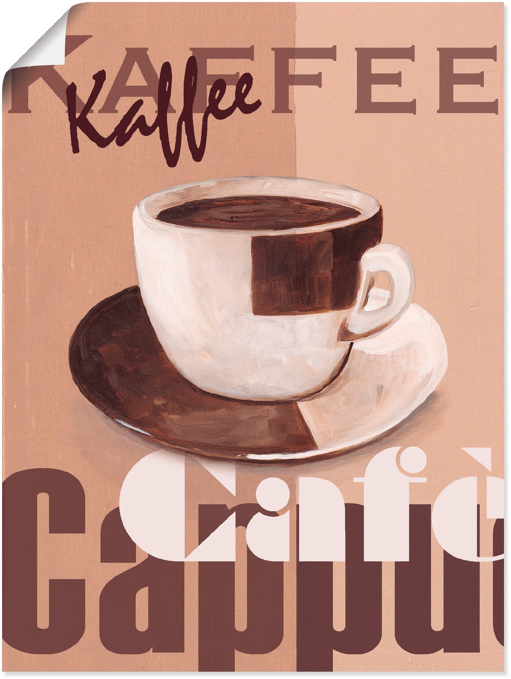 Artland Poster "Kaffee", Getränke, (1 St.), als Alubild, Leinwandbild, Wand günstig online kaufen