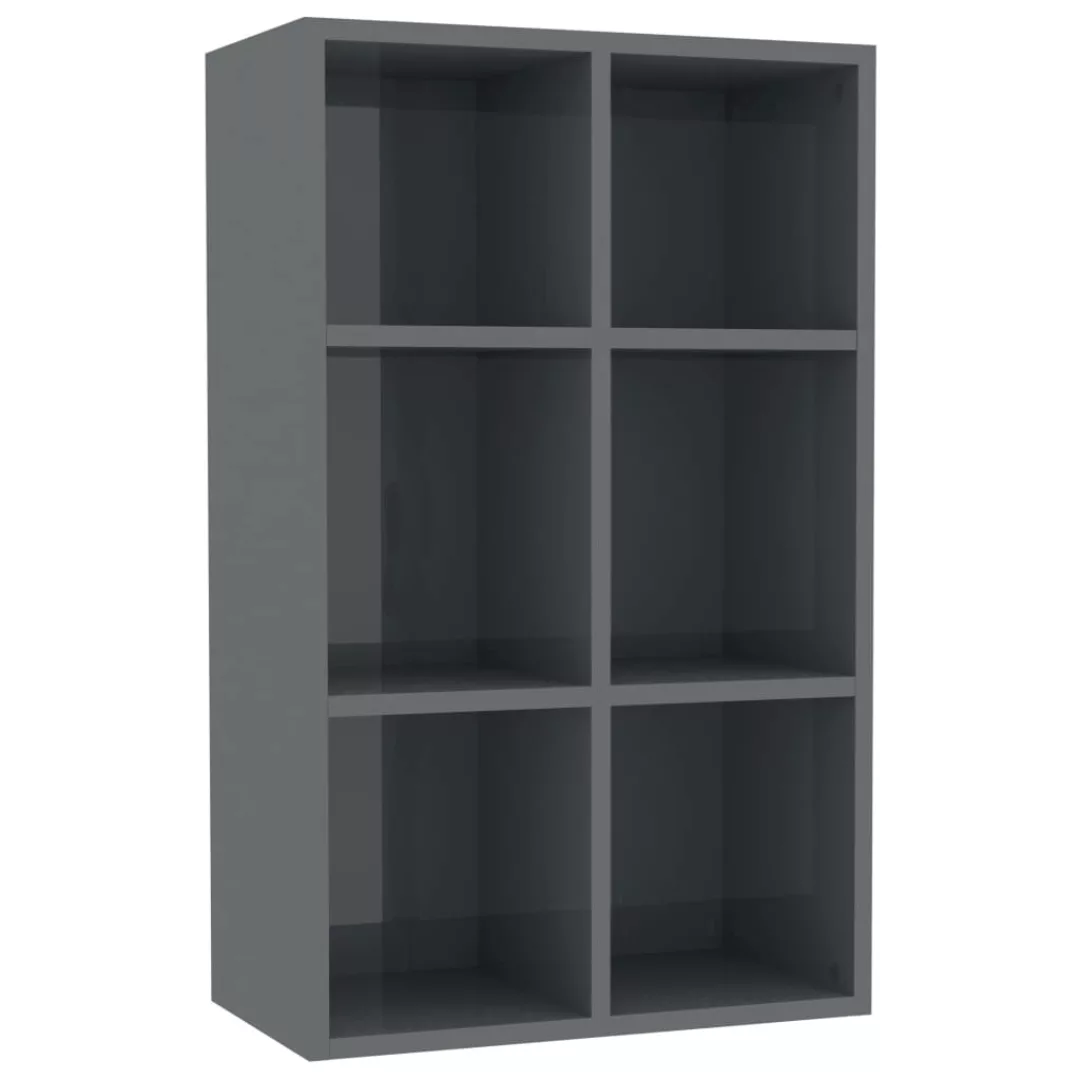 Bücherregal/sideboard Hochglanz-grau 66ã30ã97,8 Cm Spanplatte günstig online kaufen