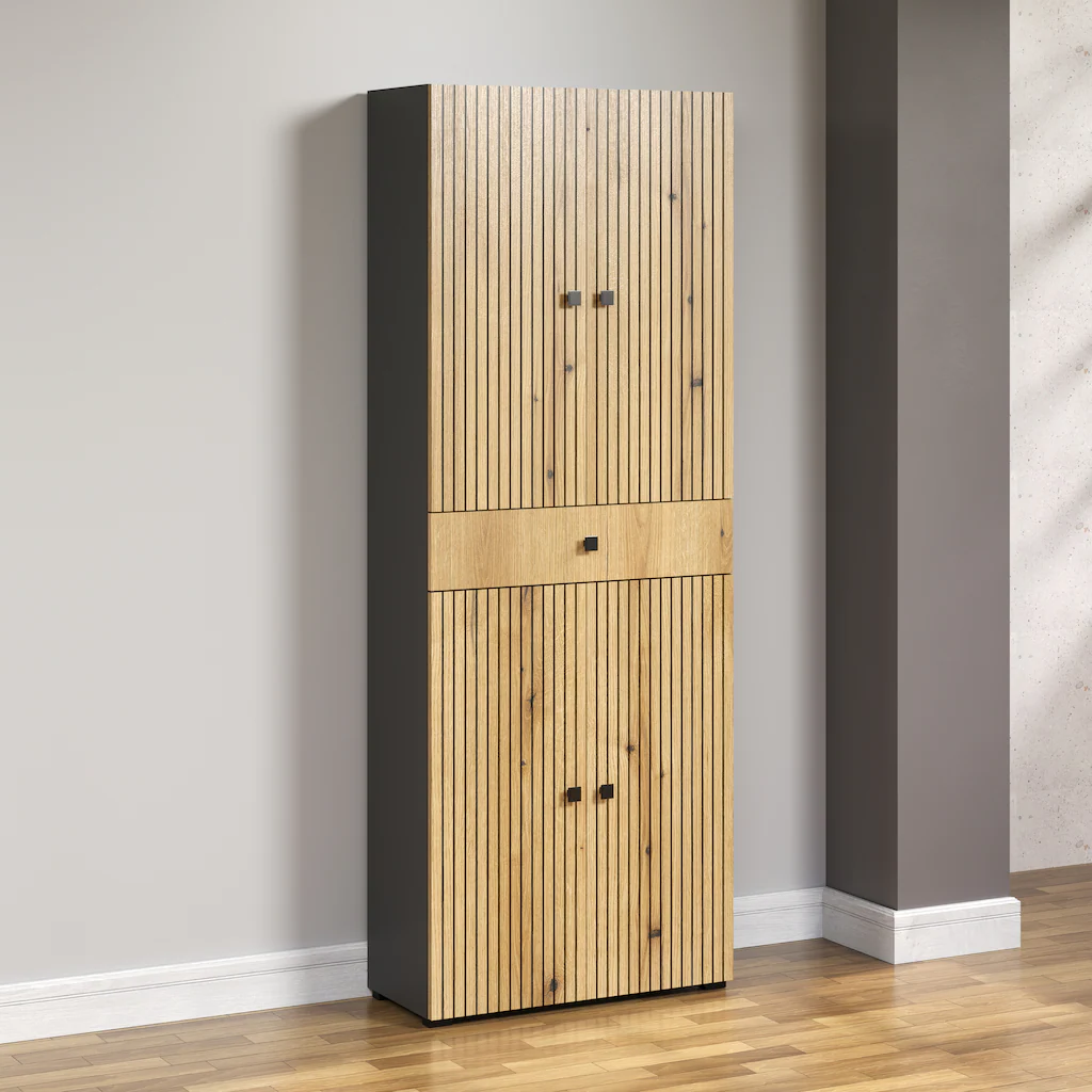 welltime Hochschrank "Amrum", (1 St.), Geräumiger Badschrank in eleganter R günstig online kaufen